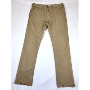 BKE Casuals Pants Mens 34R 35x32 Beige‎ Brown Jake Straight Stretch Comfort GC